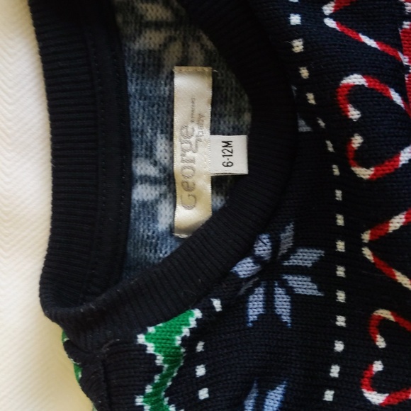 george christmas winter gnome knit crewneck sweater 6-12 months baby unisex - Picture 3 of 8